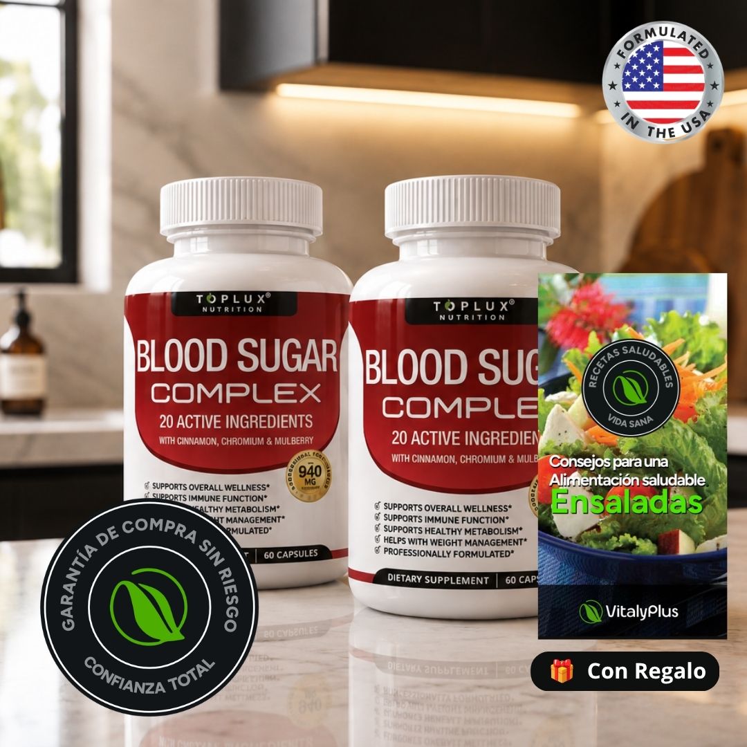 2x1 Blood Sugar Complex™ + Recetario de Ensaladas Saludable de REGALO envío GRATIS