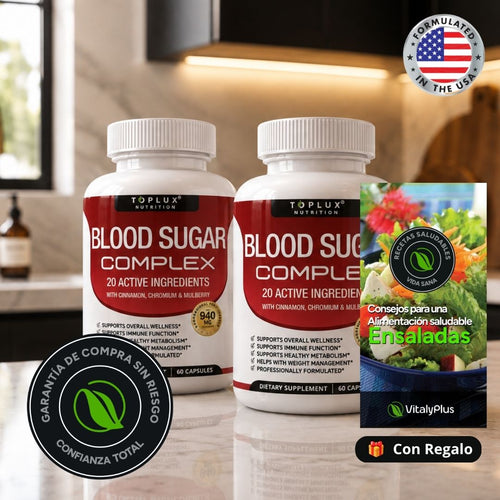 2x1 Blood Sugar Complex™ + Recetario de Ensaladas Saludable de REGALO envío GRATIS