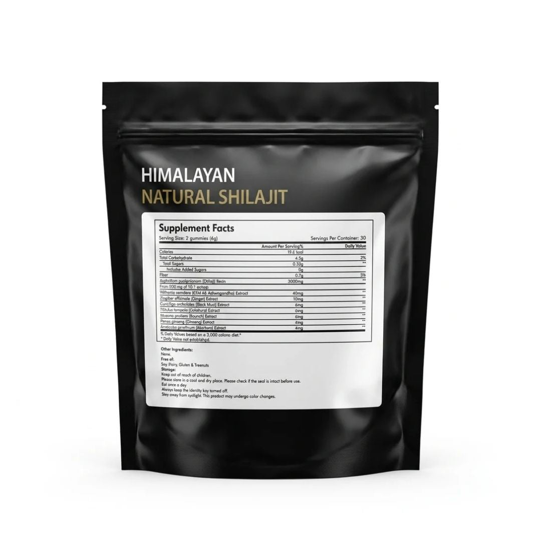 Shilajit Himalayan Gummies. Energía, Resistencia y Libido 🍆🔥